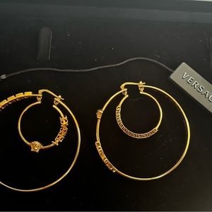Versace gold hoop earrings!